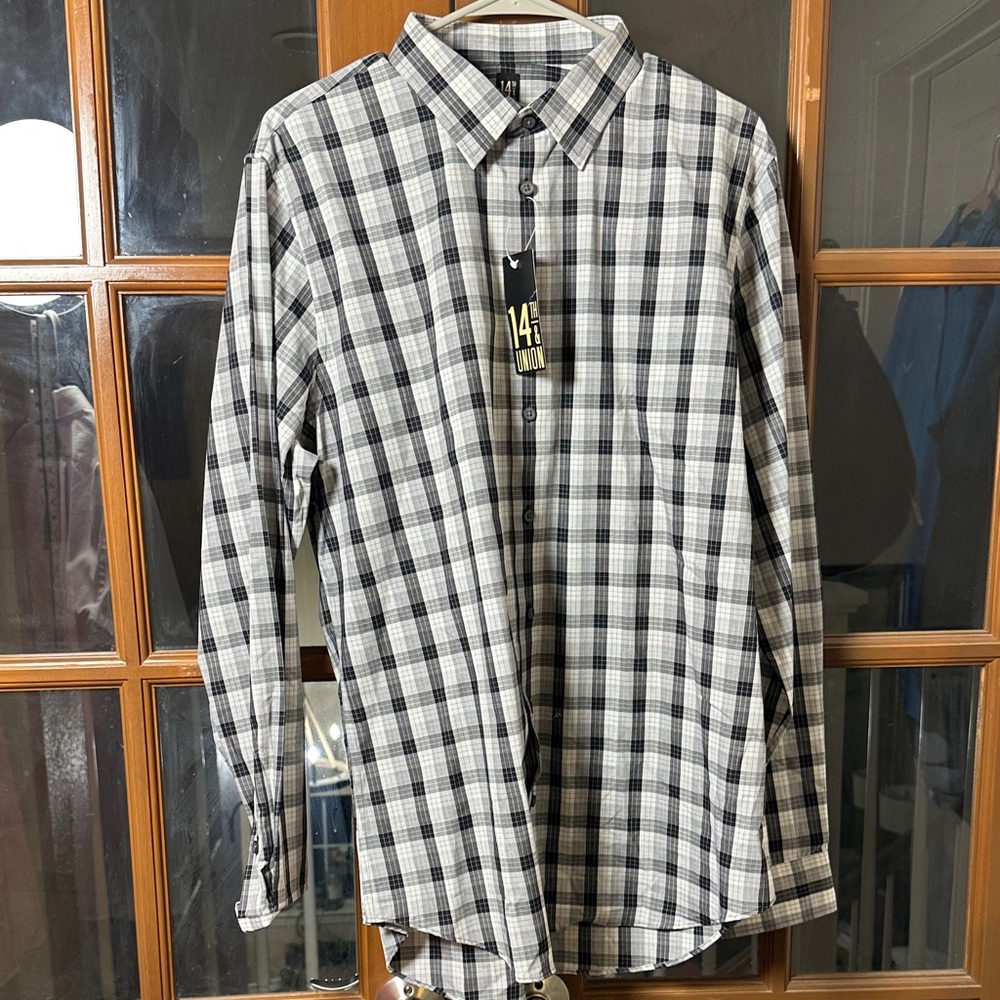 14th & Union Monochrome Checkered Shirt